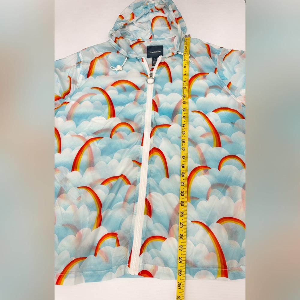 Modcloth Mind At Breeze Windbreaker Rainbow Rain Jacket - XL - Picture 9 of 9